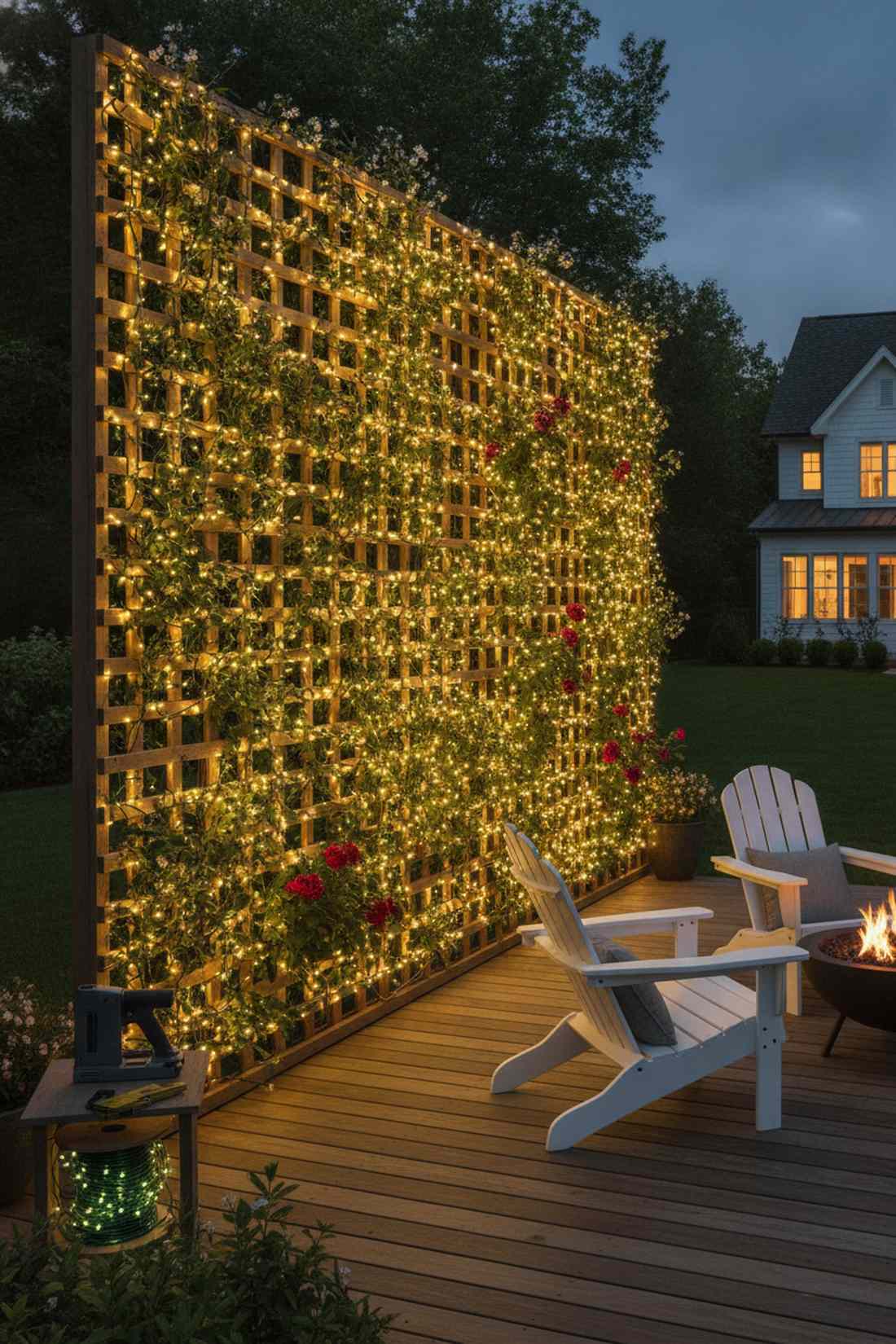 trellis integrated vine lights