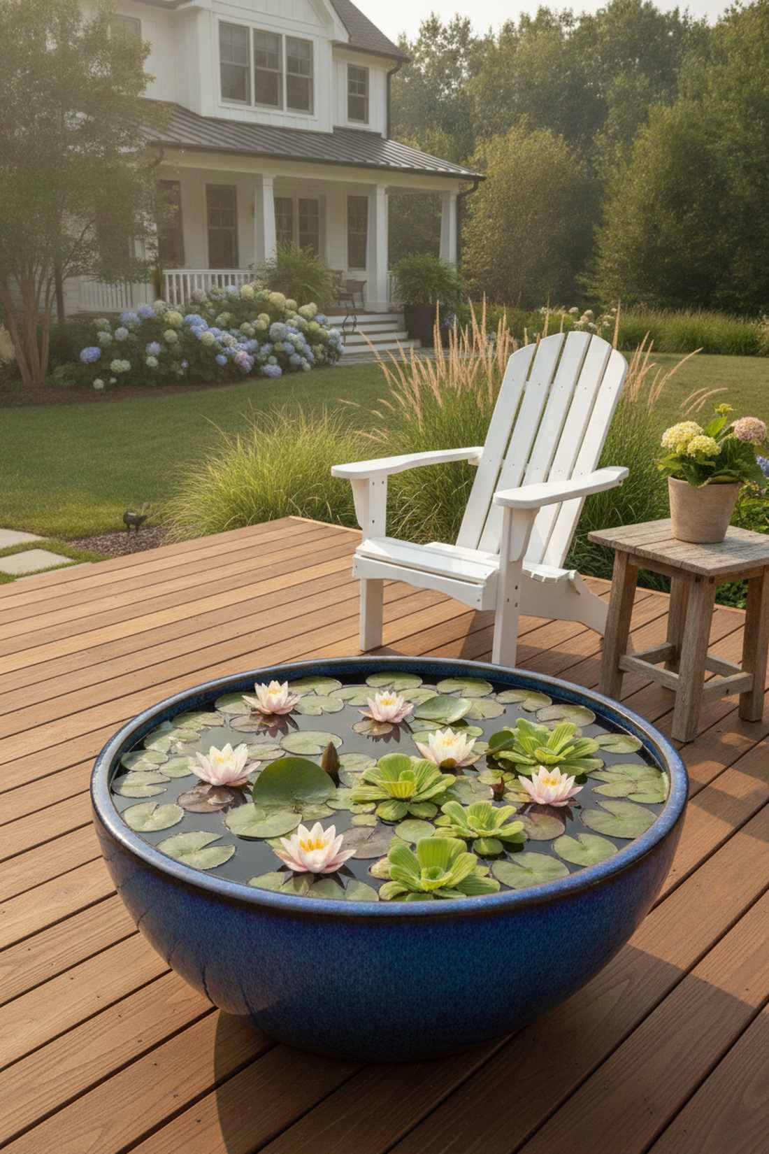 water feature pot gardens