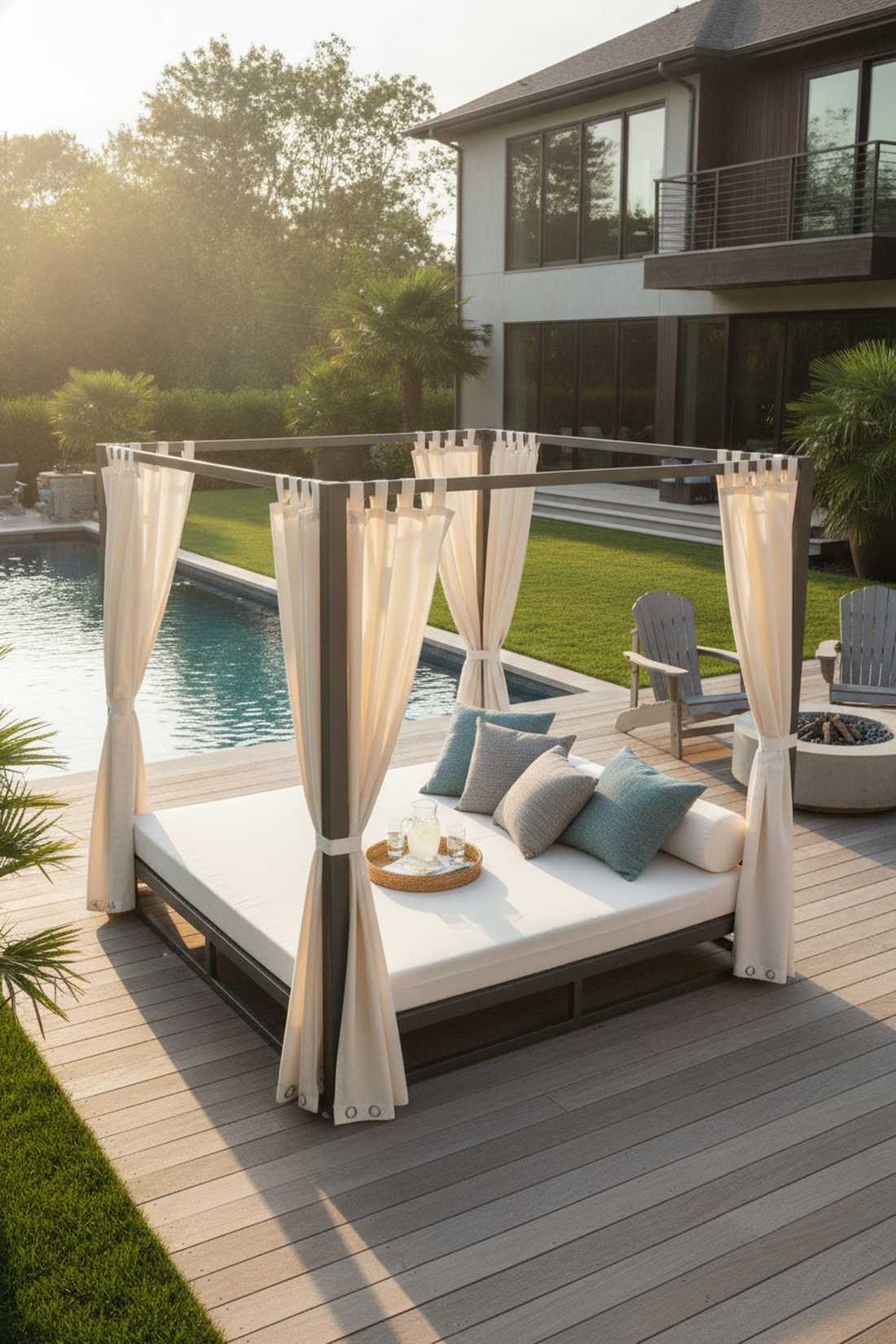 cabana daybed with curtains