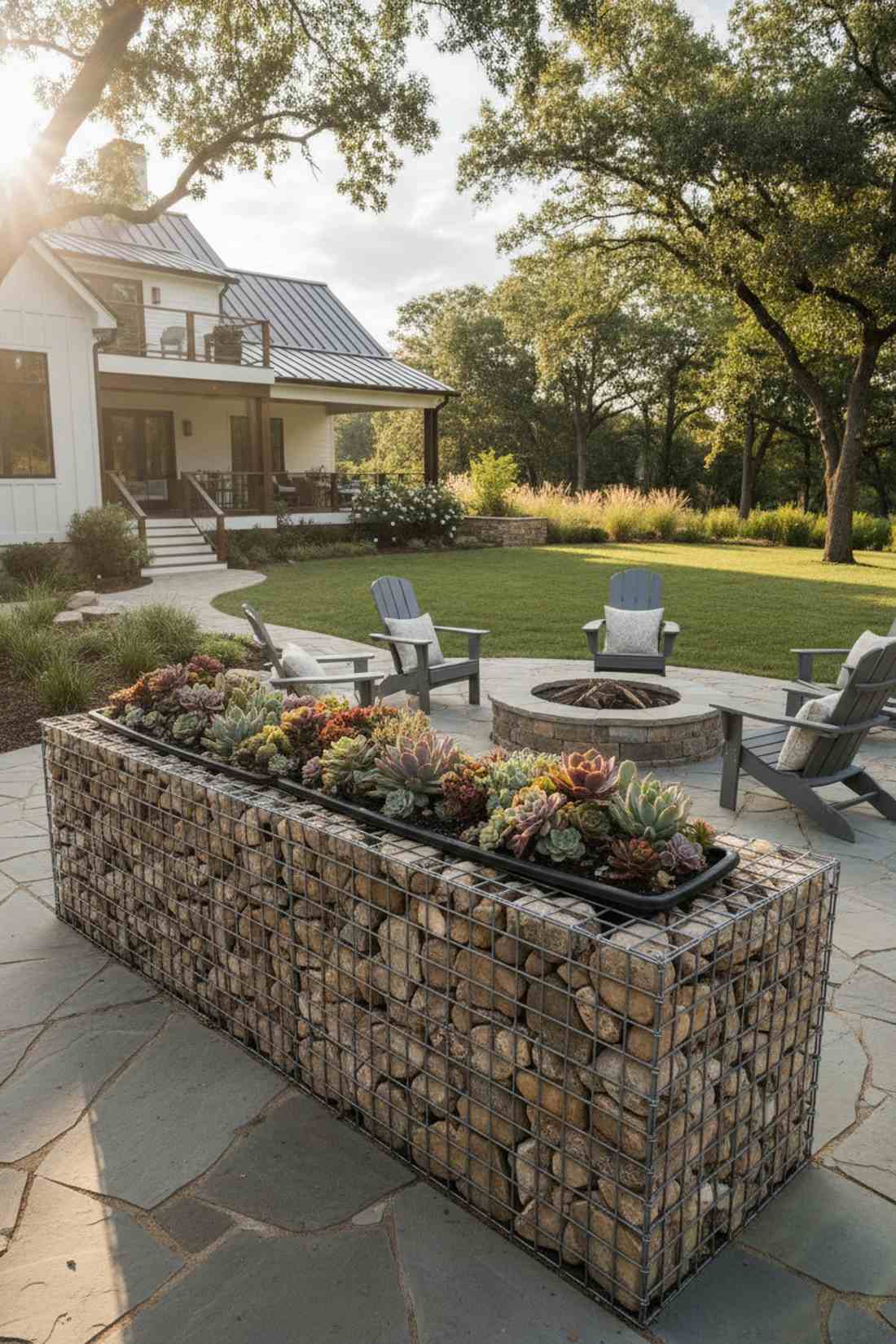 gabion wall planter