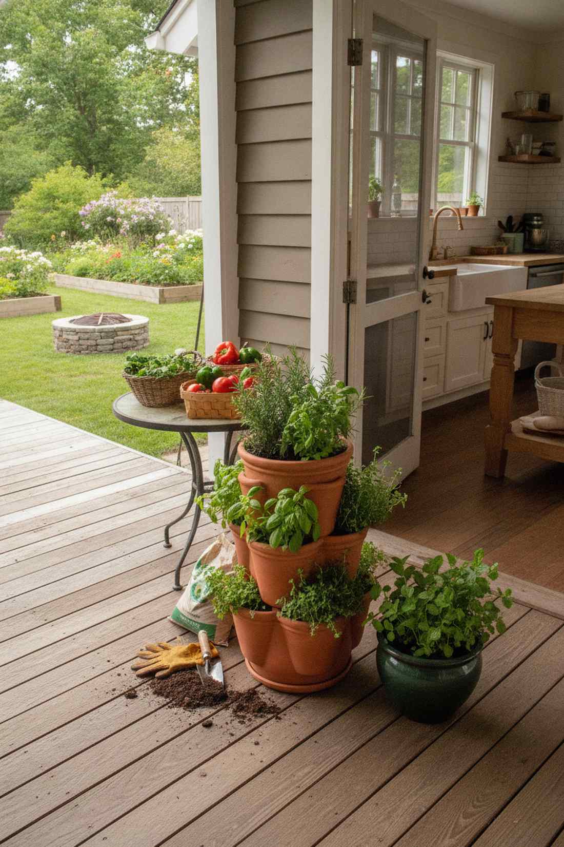herb container gardens