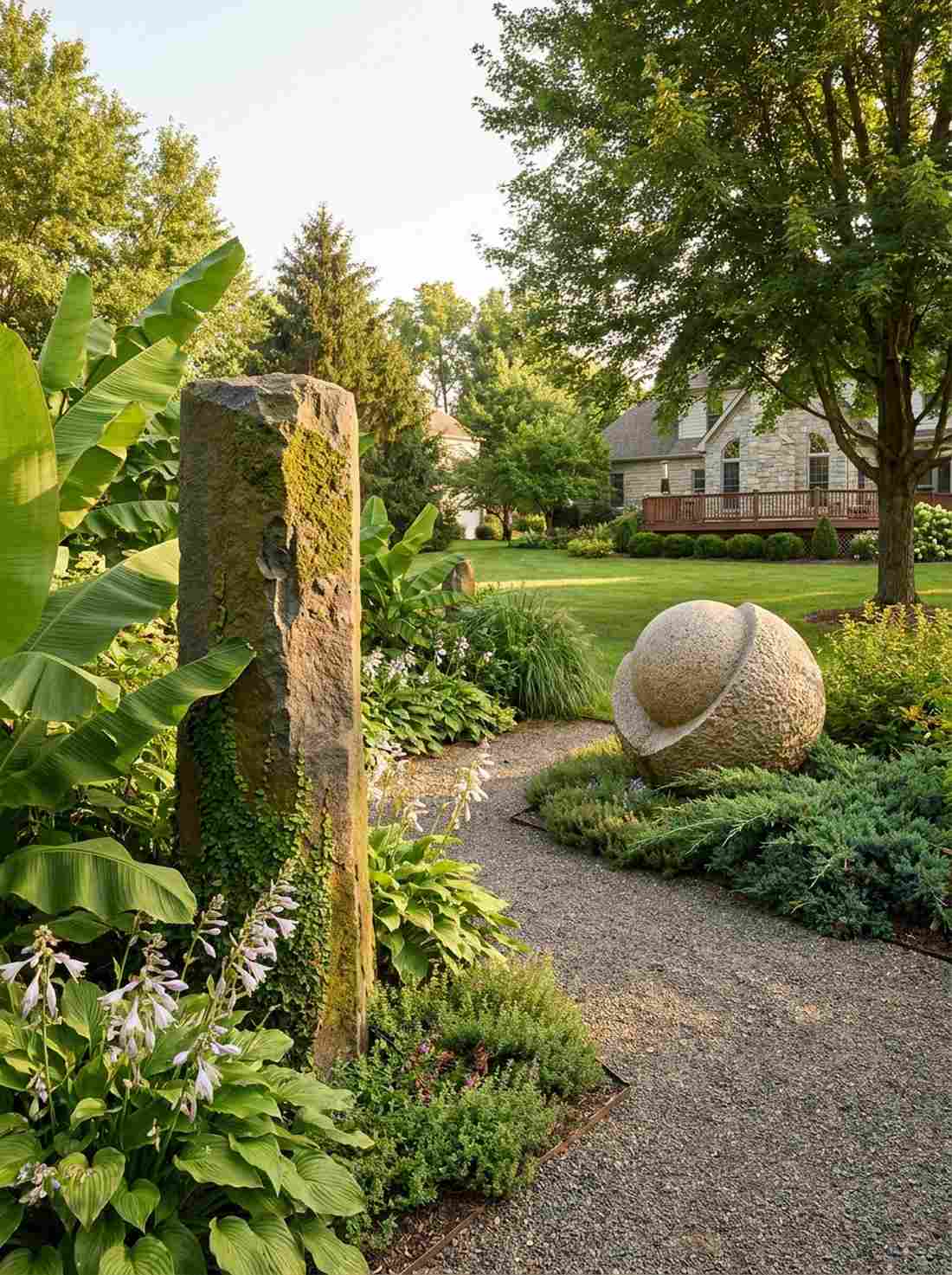 natural stone sculpture accents