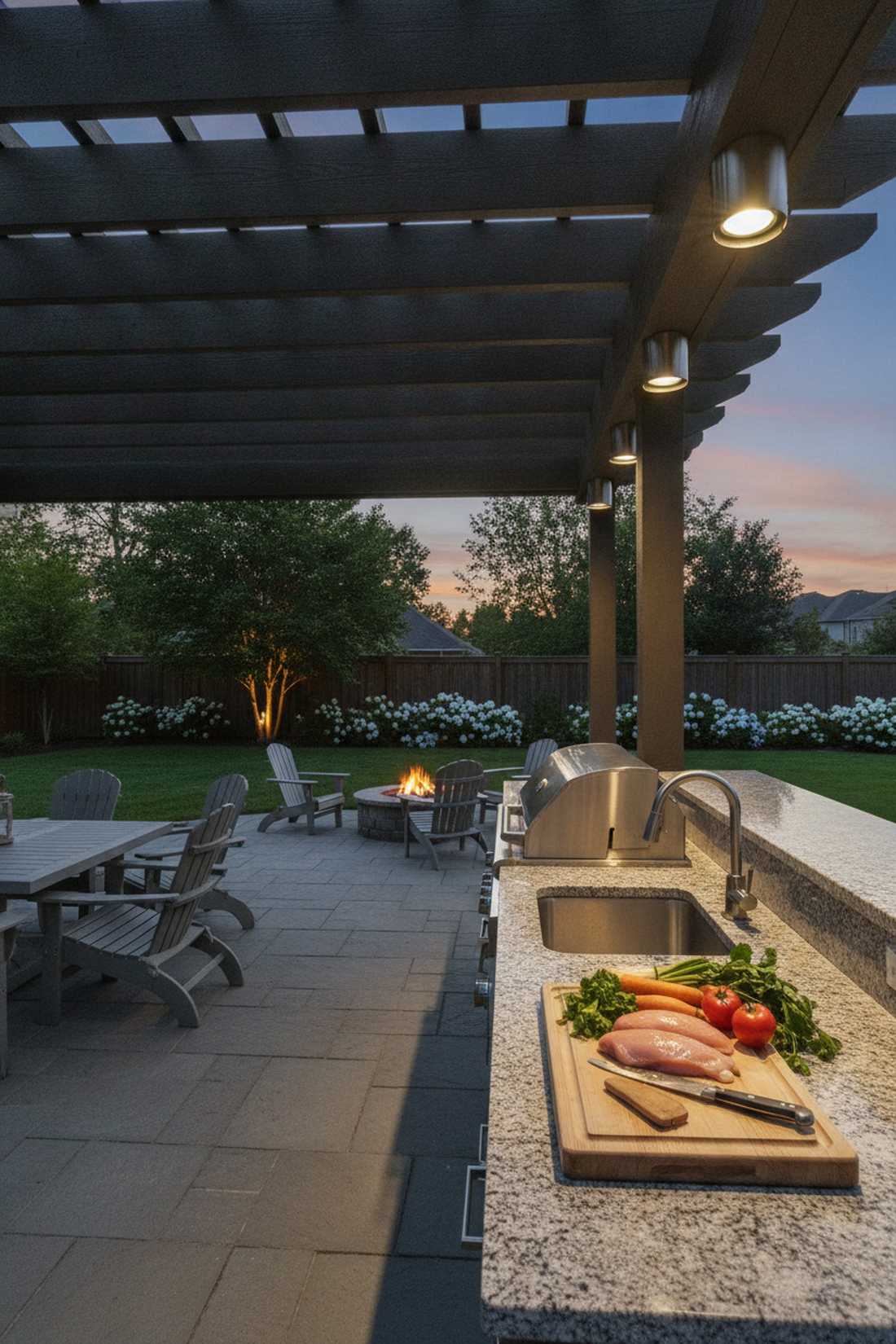 outdoor kitchen task lights