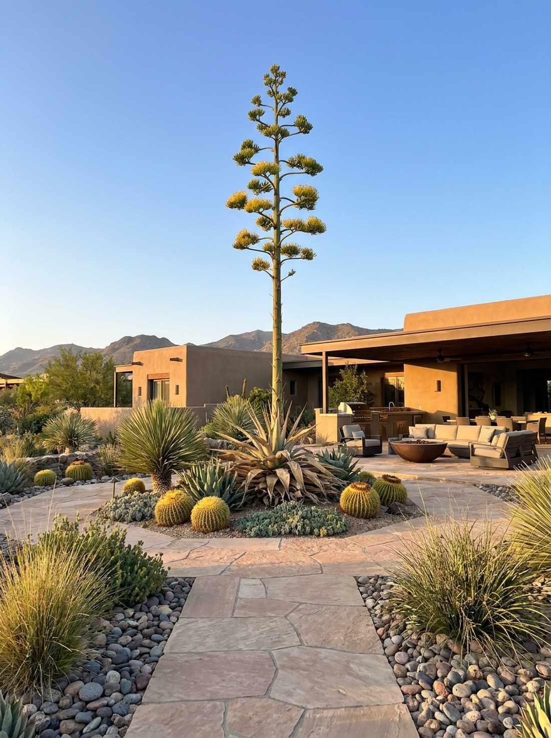 tall agave stalks