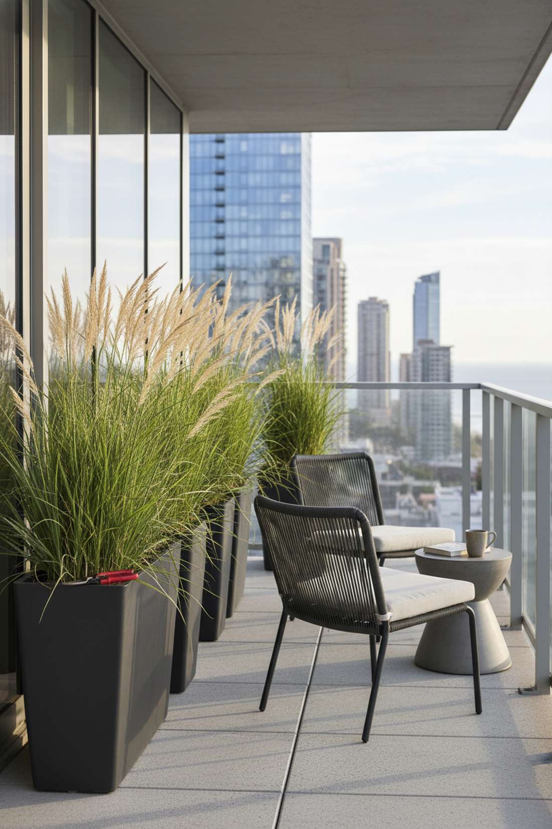 tall ornamental grass partition