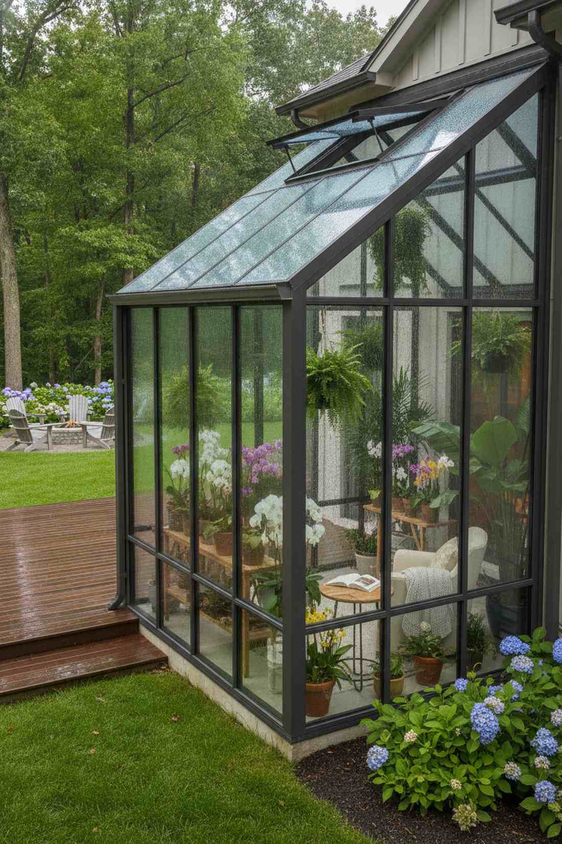 glass roofed conservatories