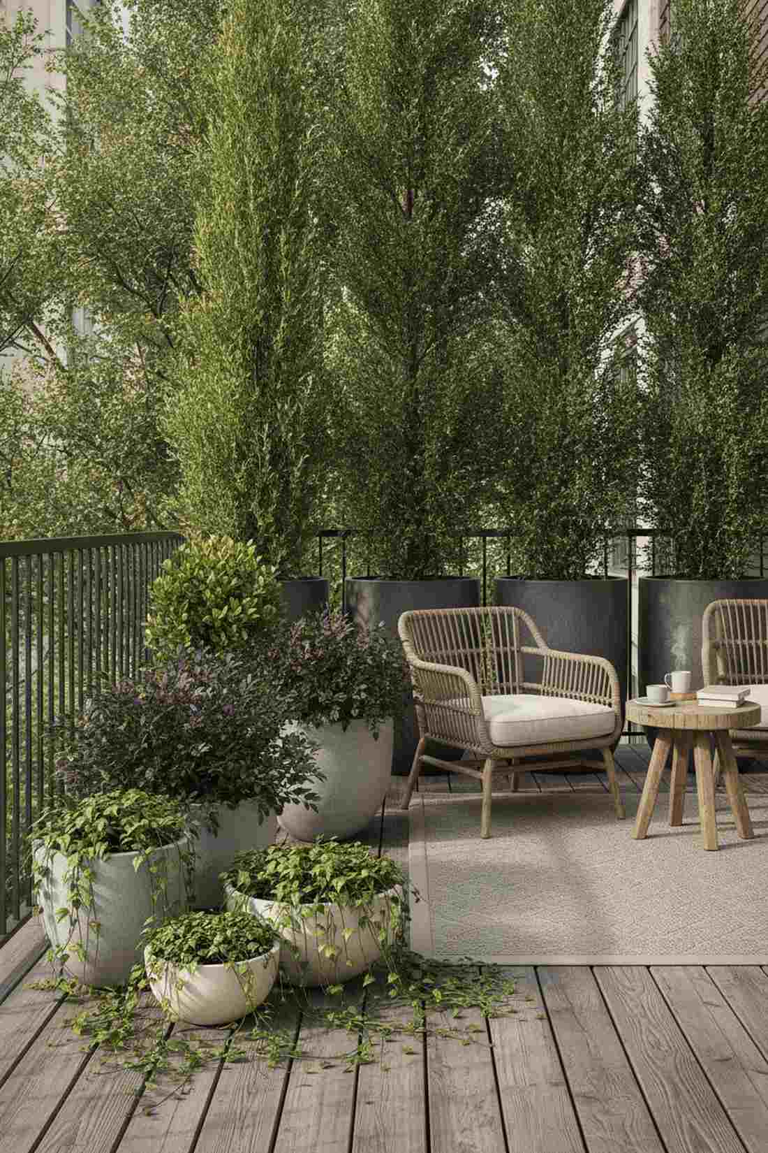mixed height layered privacy