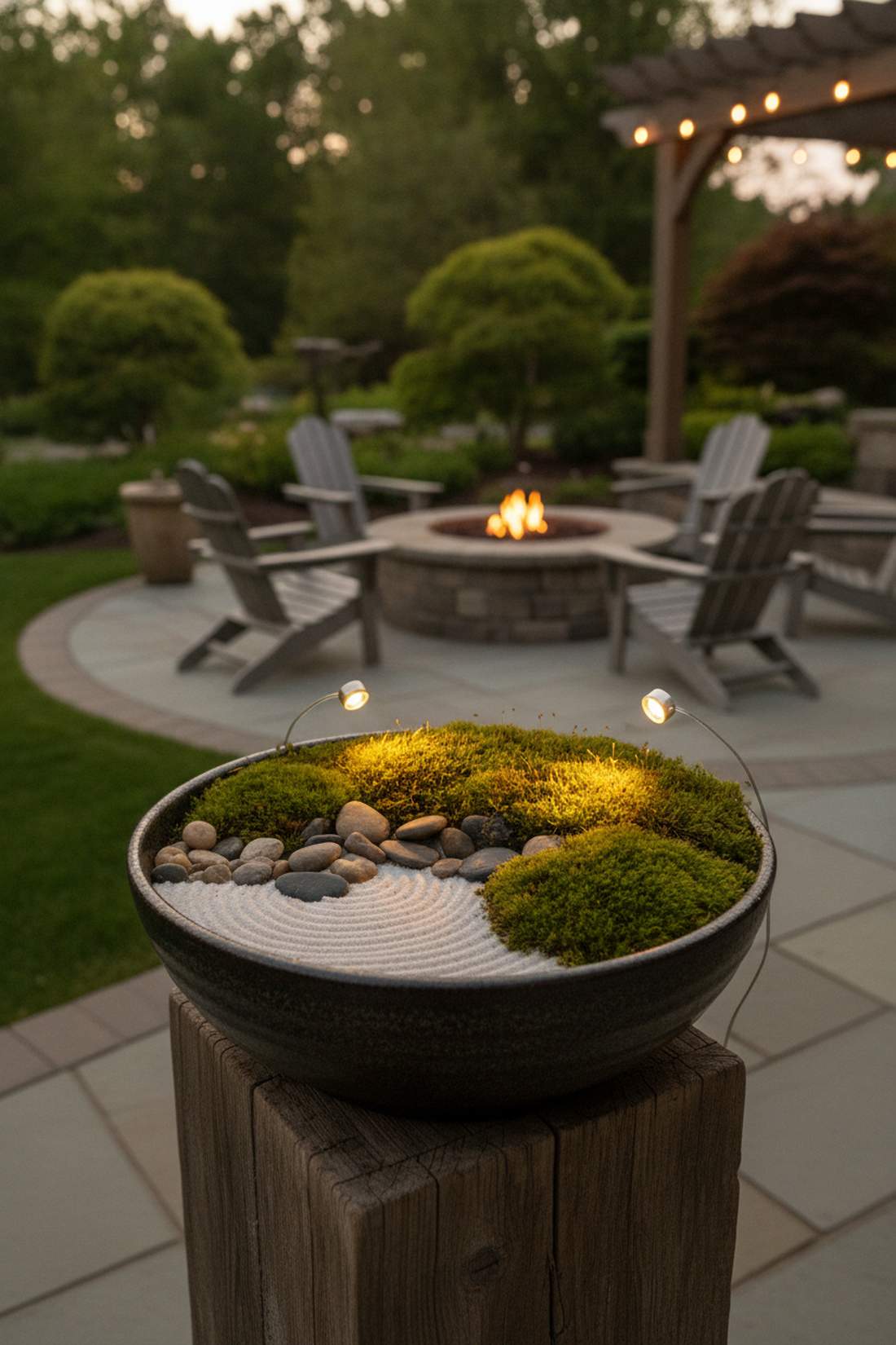 moss garden micro lighting