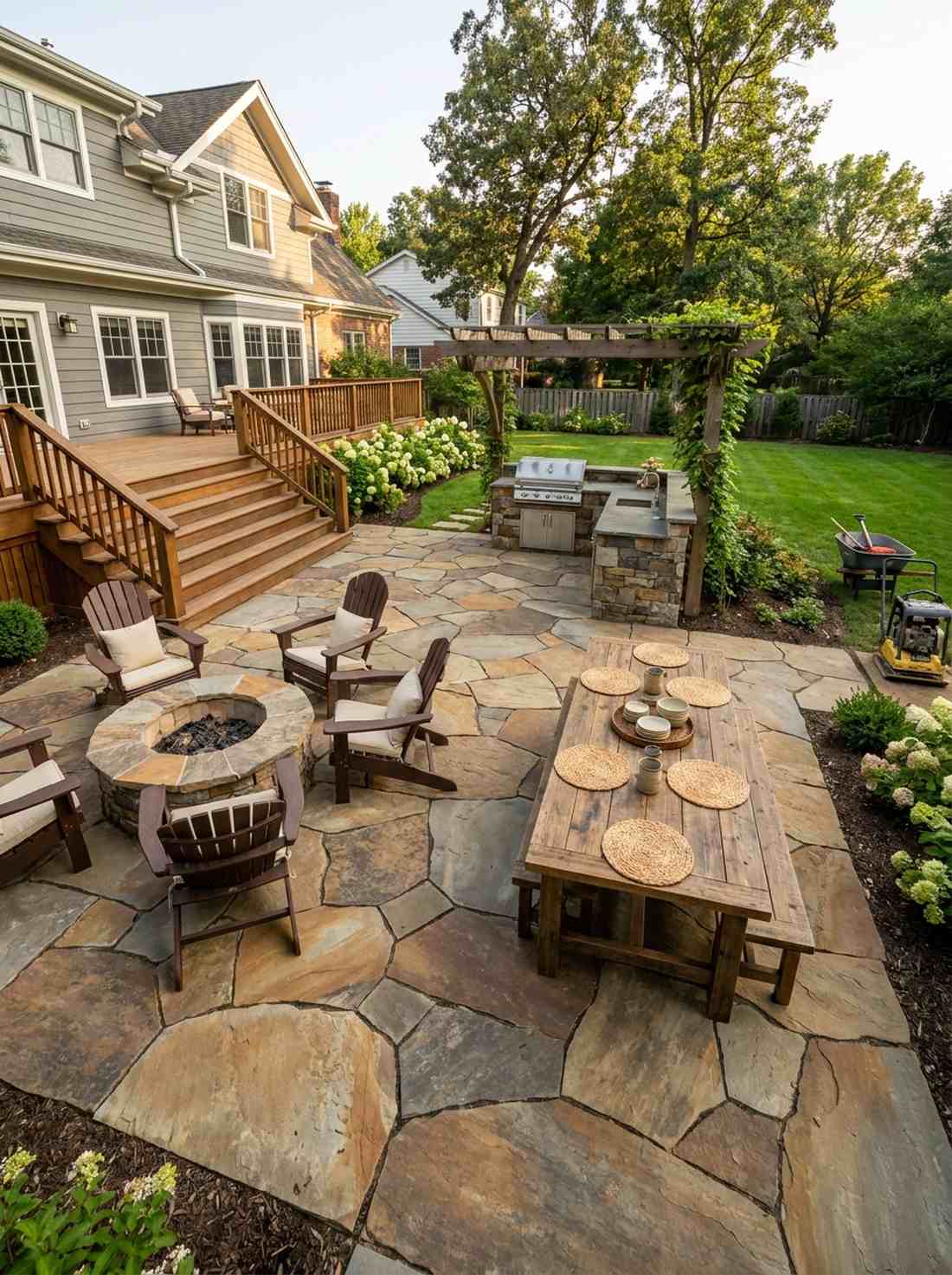 stone patio foundation
