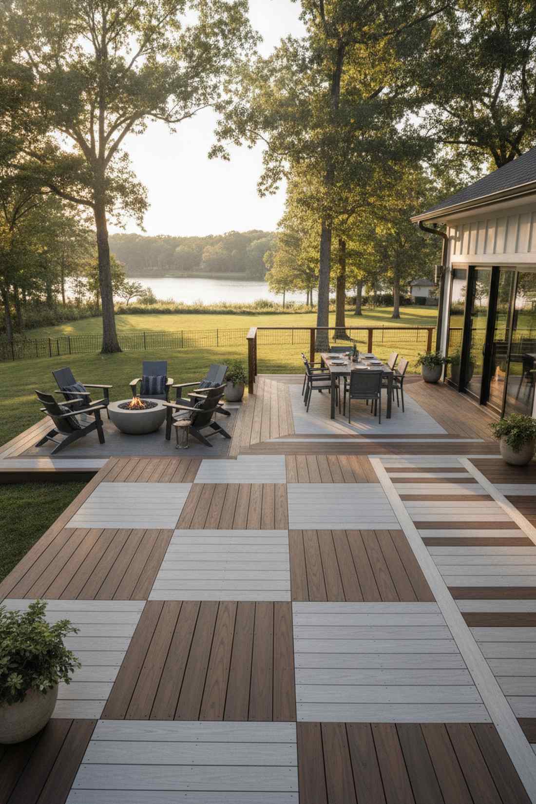 two tone deck board design
