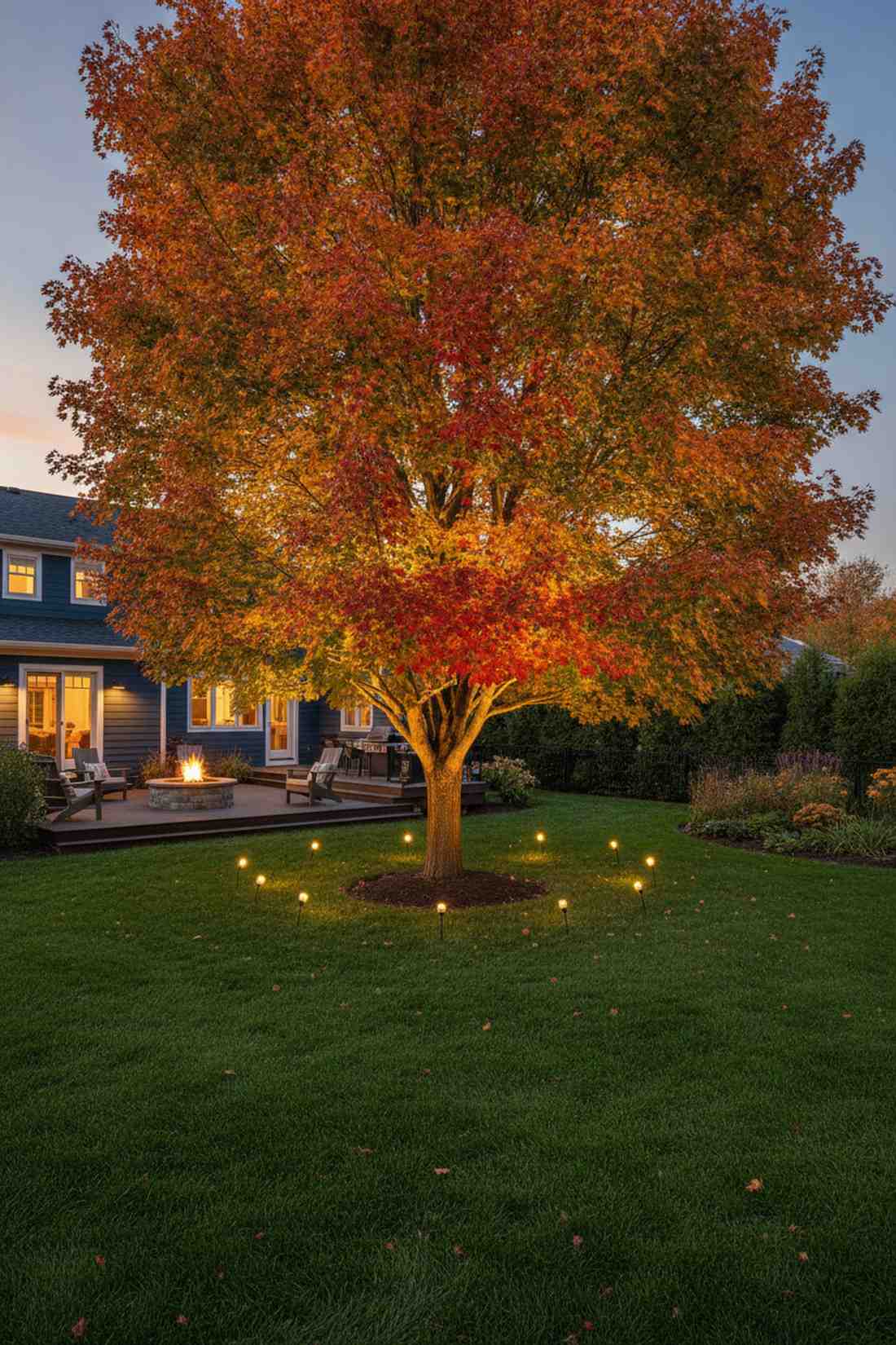 autumn foliage enhancement lighting