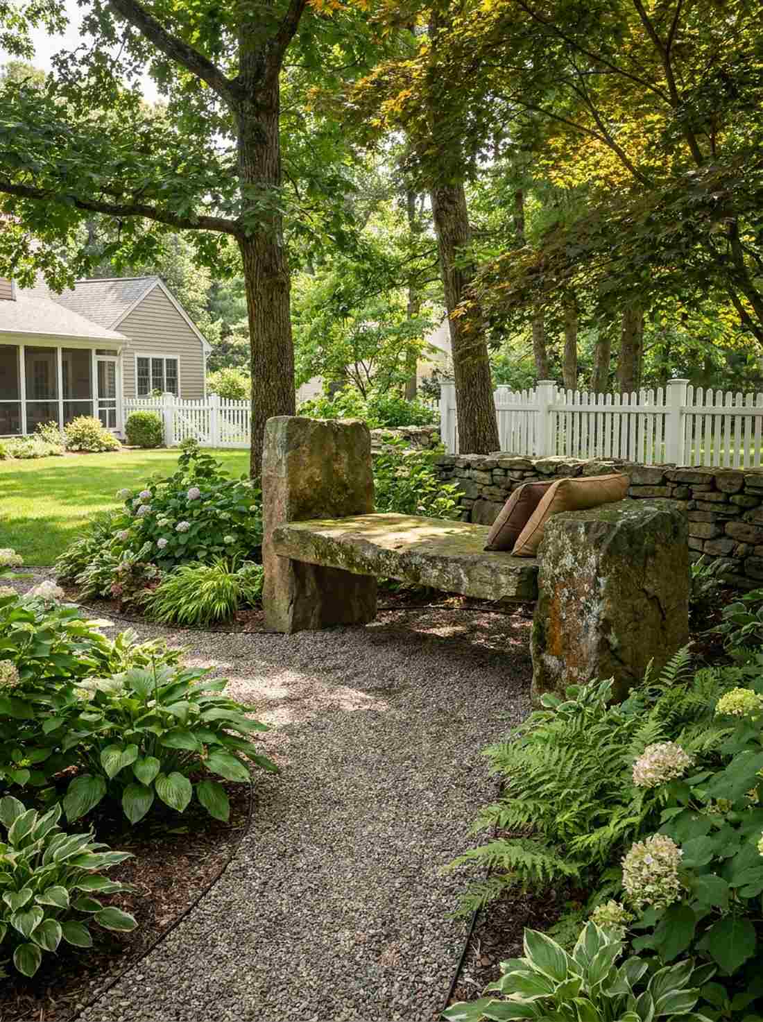 stone bench seating