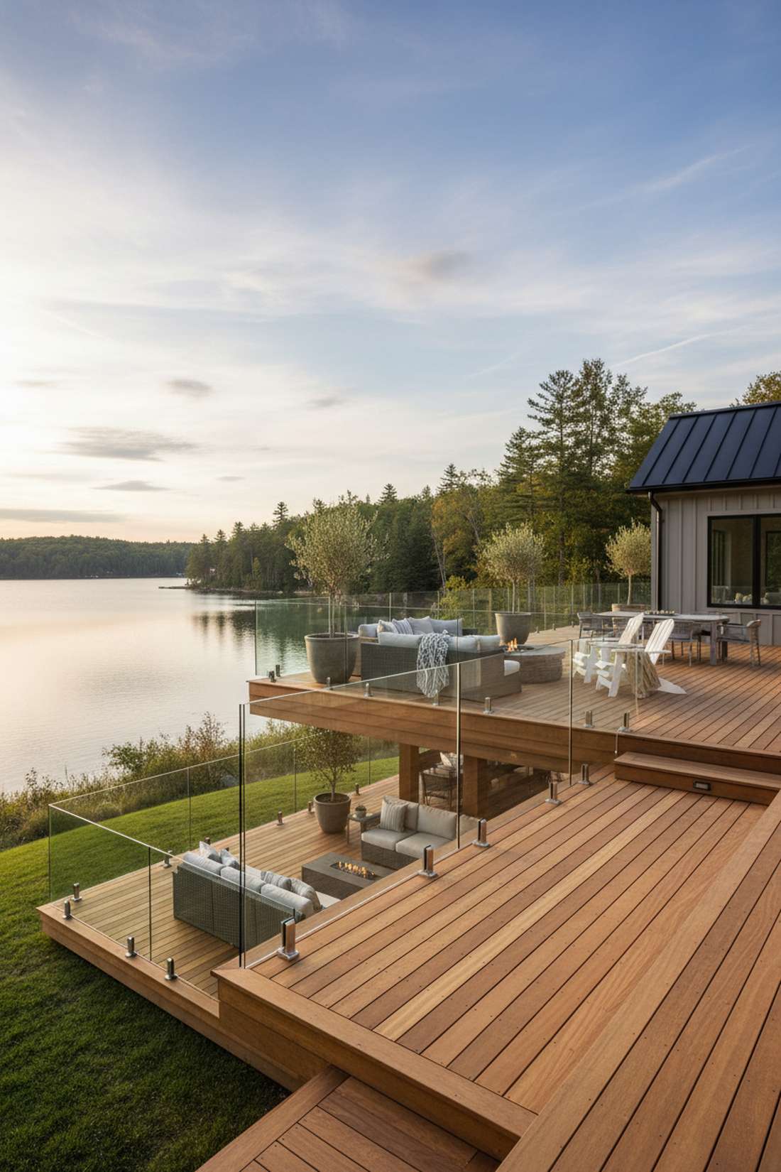 glass balustrade deck railing