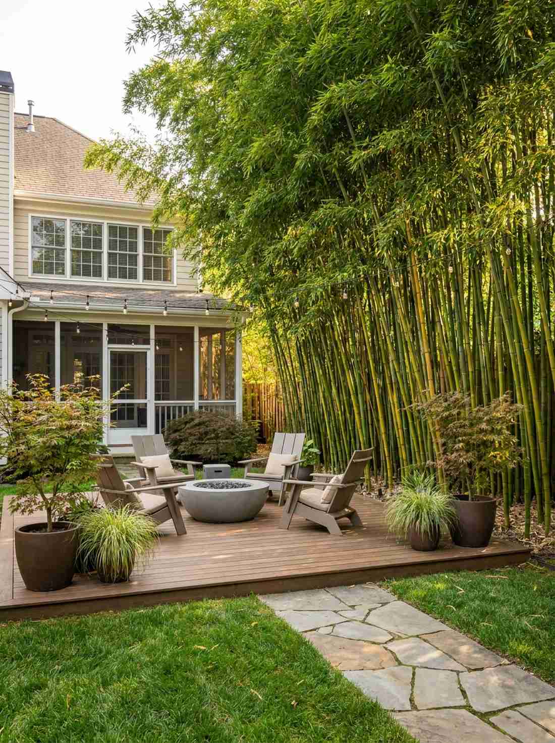 bamboo screen canopy wall