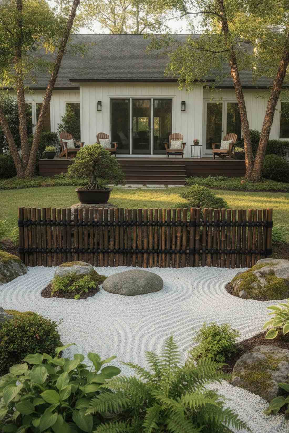 bamboo stake fencing