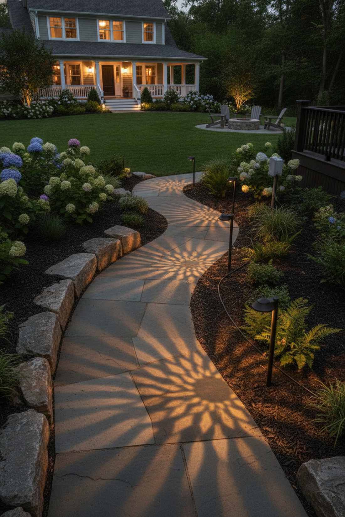 bronze pathway stake lights
