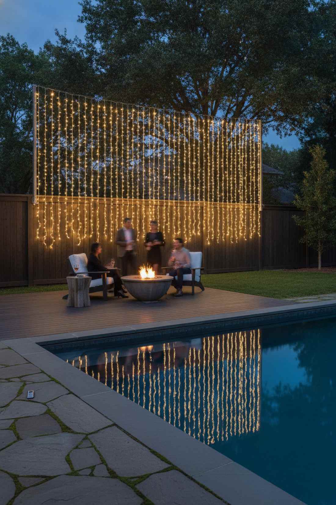 cascading waterfall drape