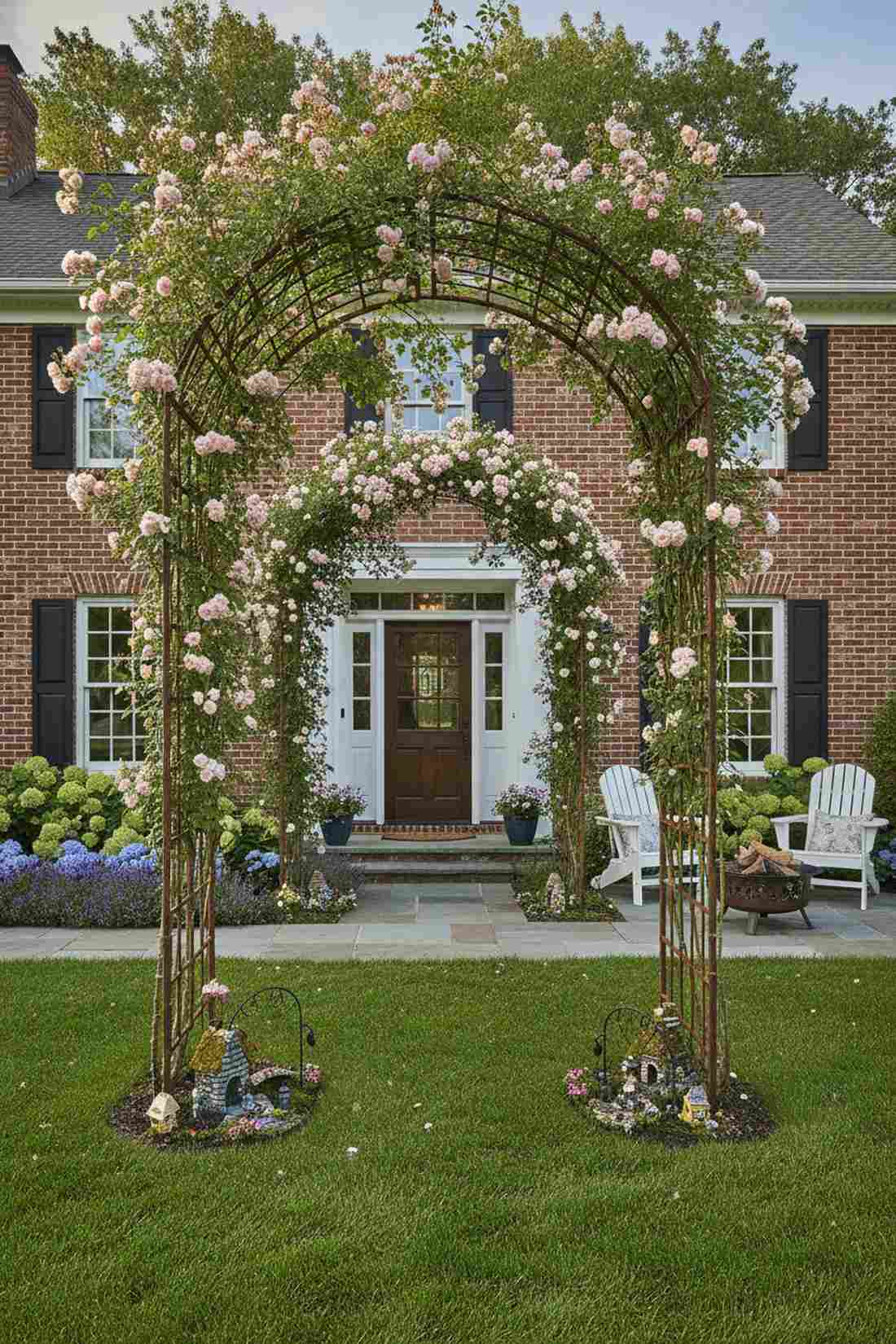 climbing rose trellis entry
