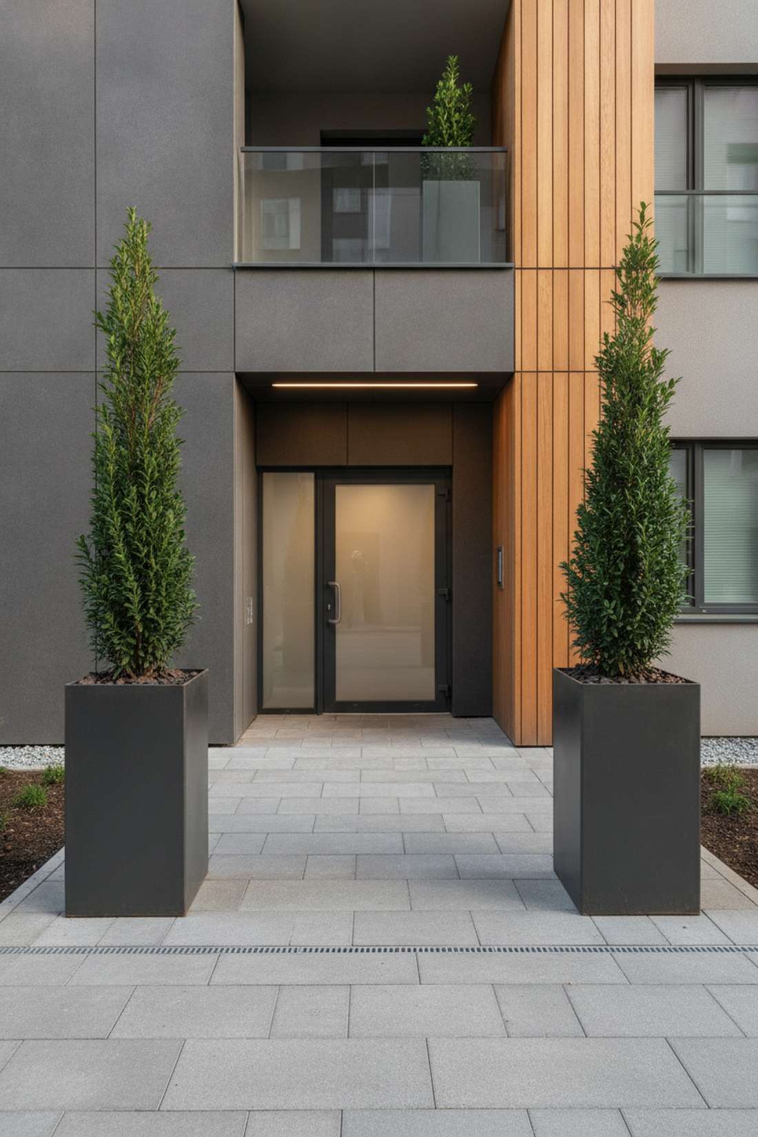 columnar evergreen sentinels