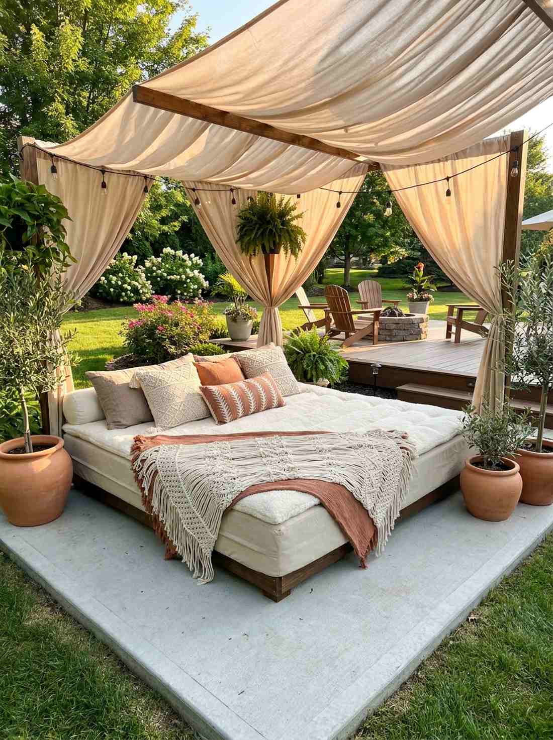 corner daybed setup