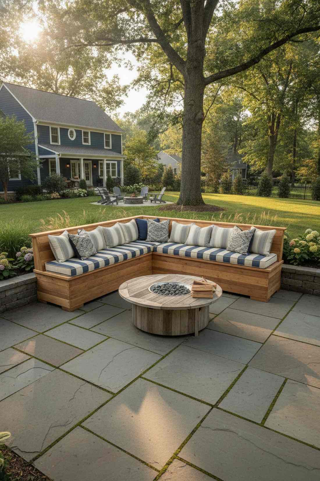 corner l shaped bench