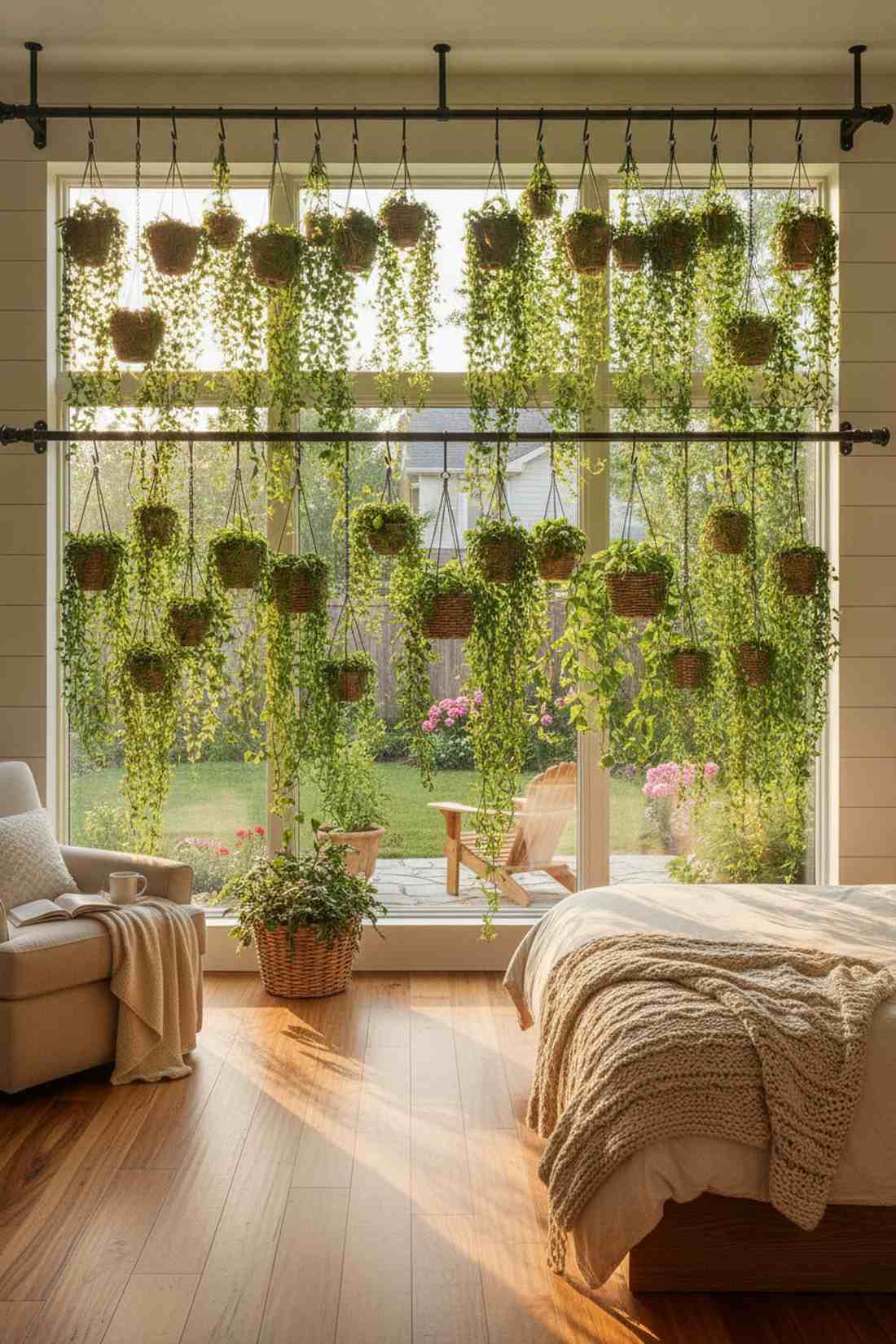 curtain rod suspended gardens
