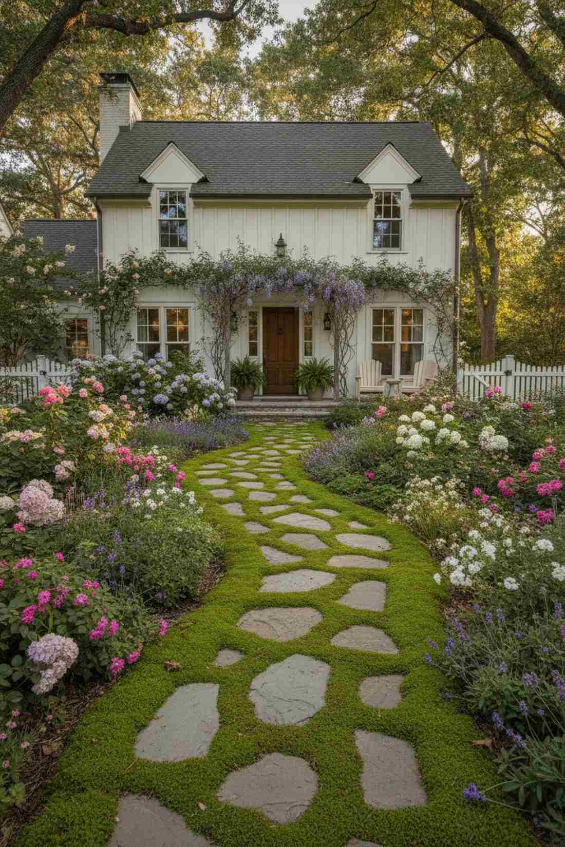 curved cottage approach
