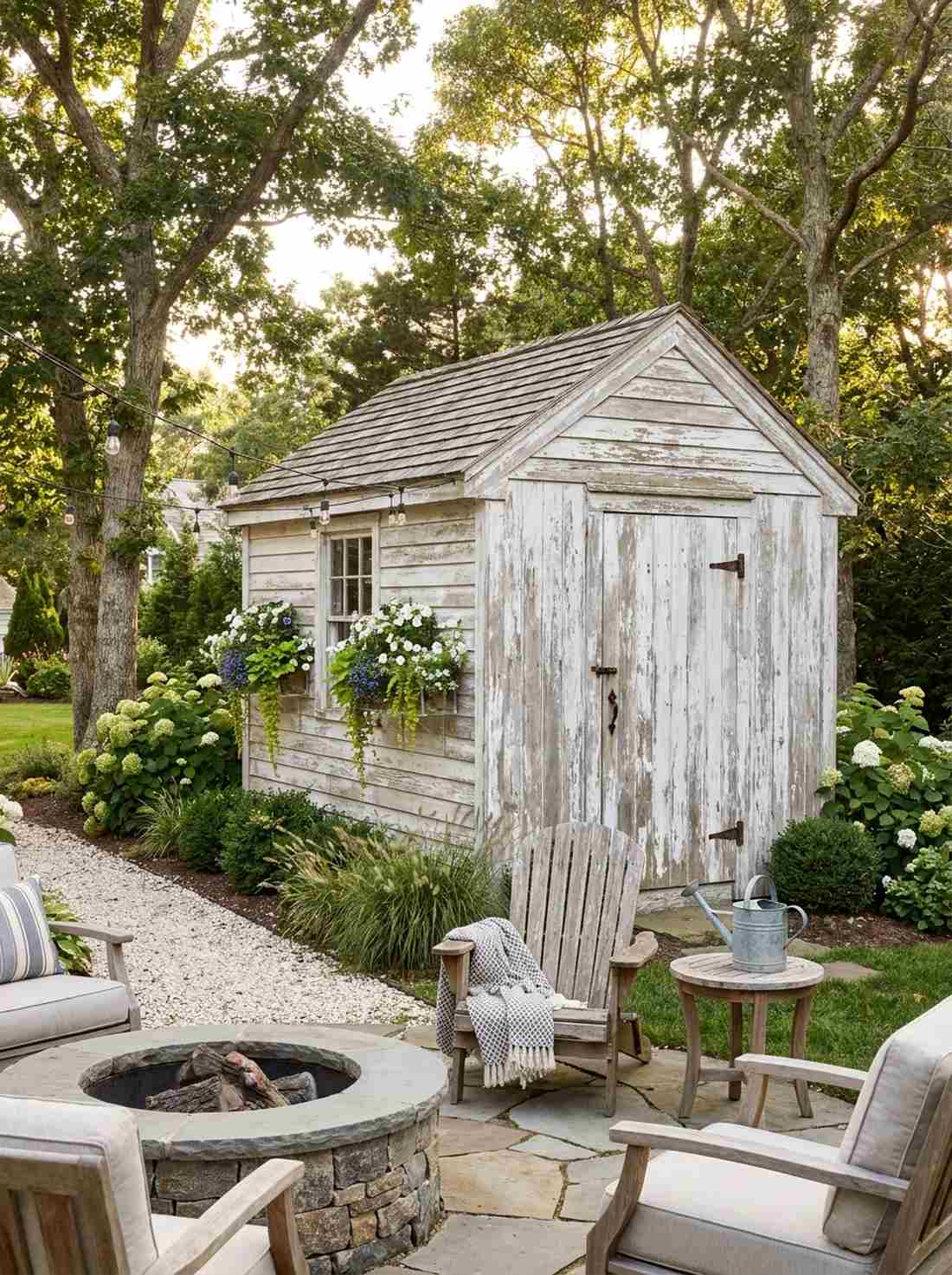 distressed white wash storage