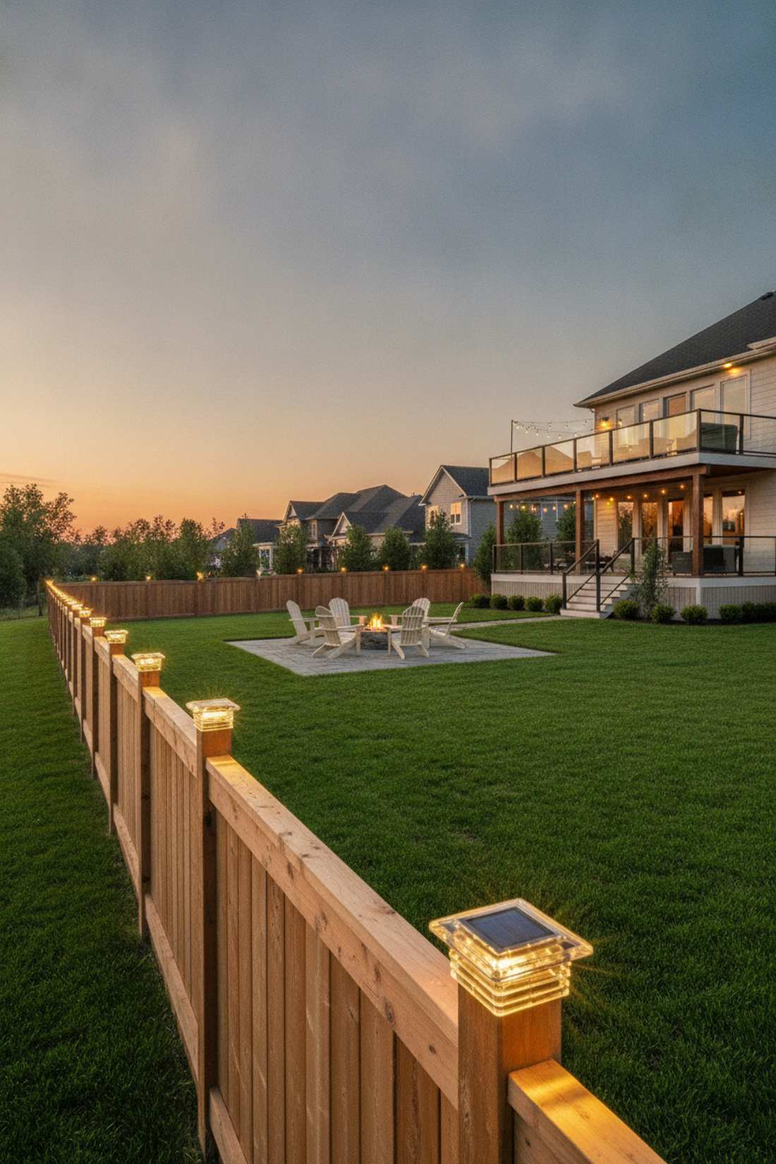 fence post cap lights