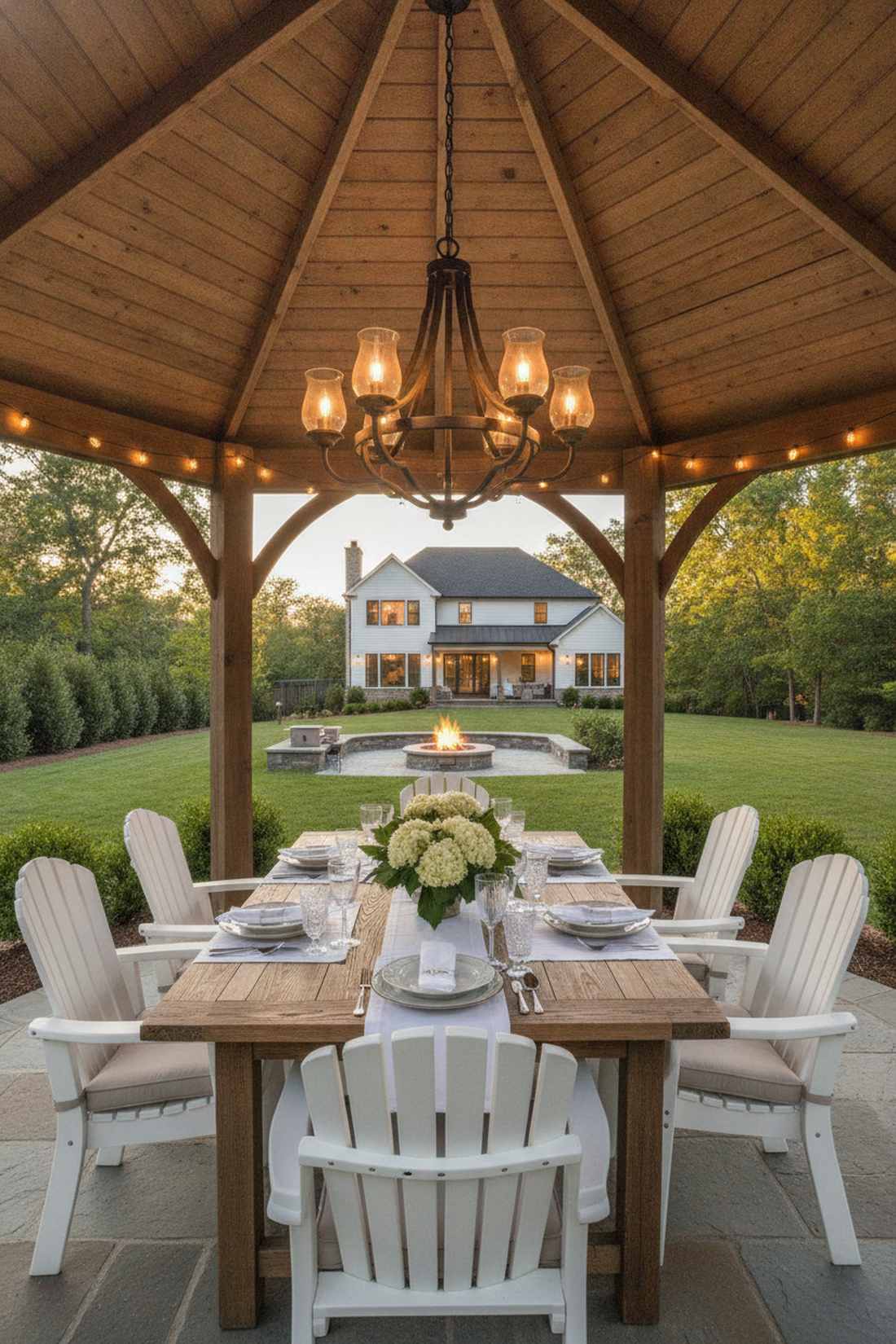 gazebo chandelier centerpiece