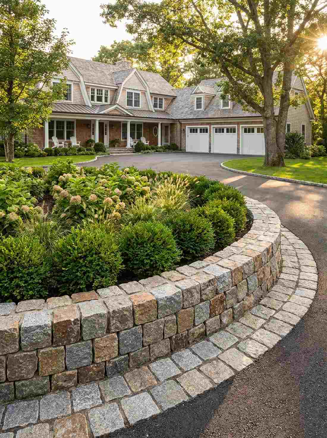 granite cobblestone border