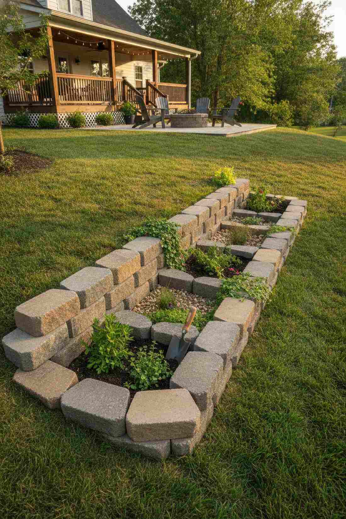 half excavated terrace pockets