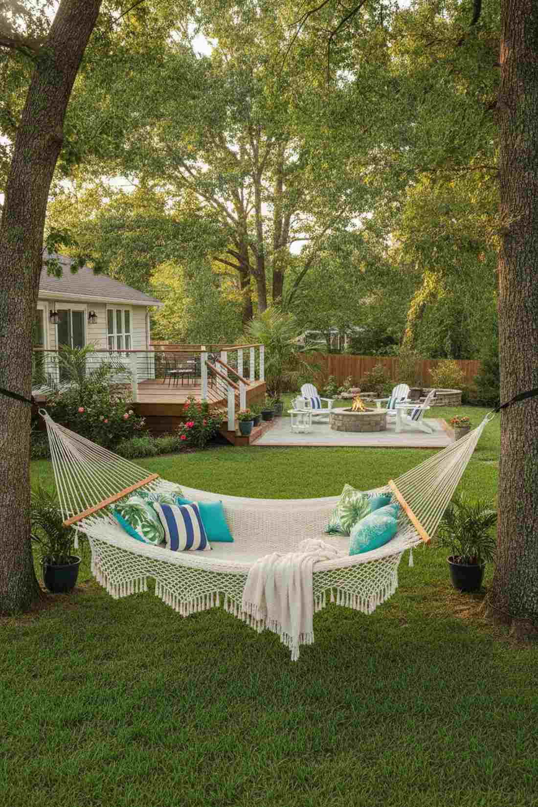 hammock with wooden spreader bars