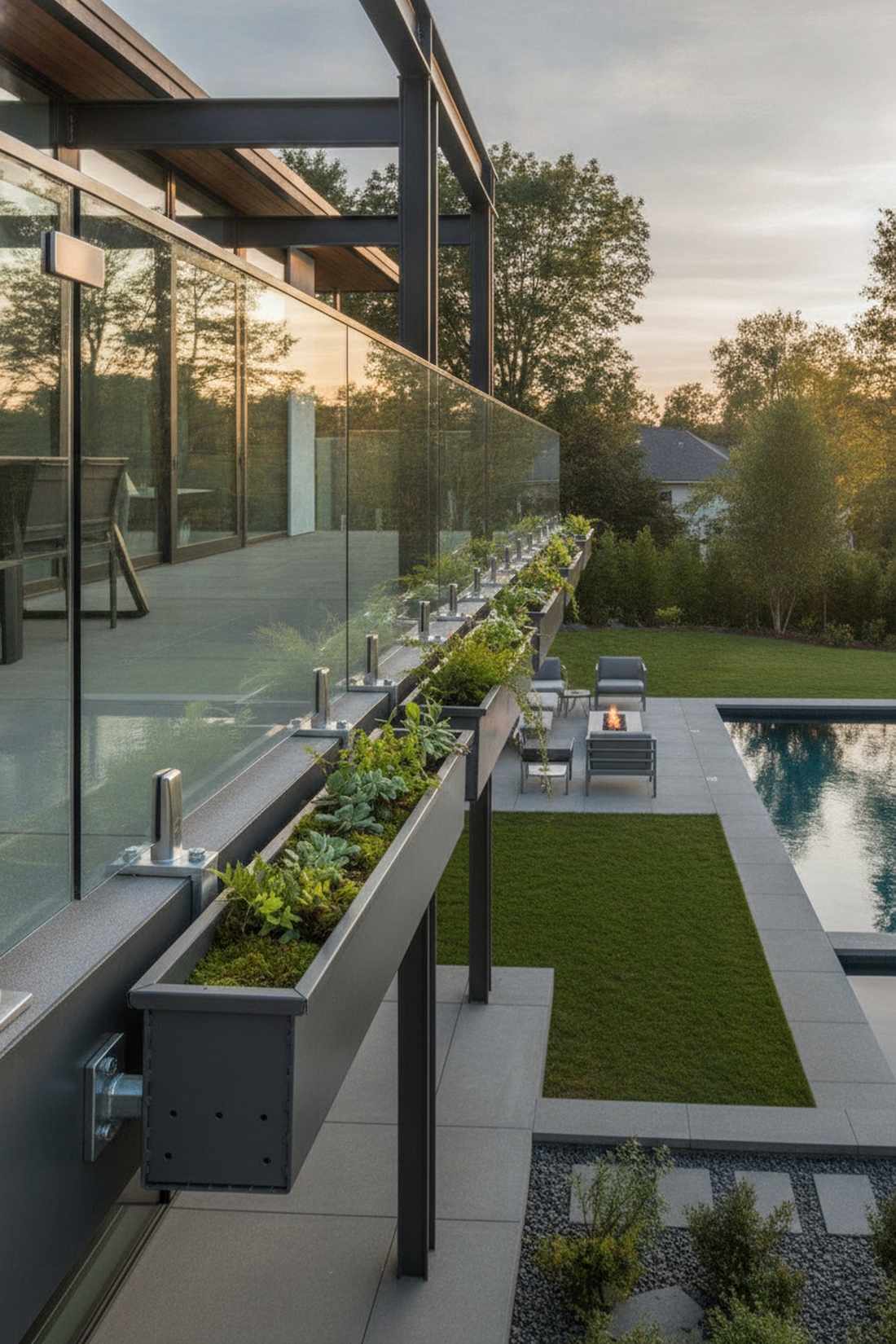 hanging gutter planters