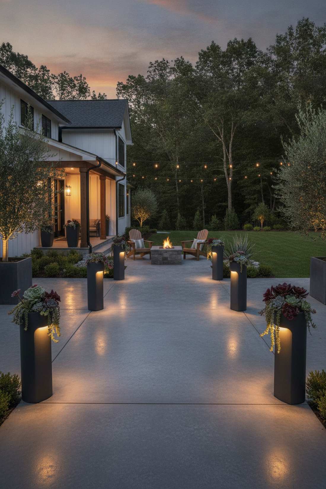integrated planter bollards