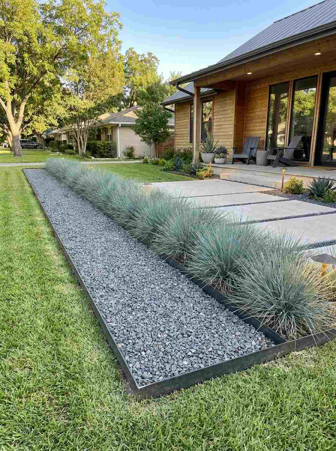 linear strip planting beds