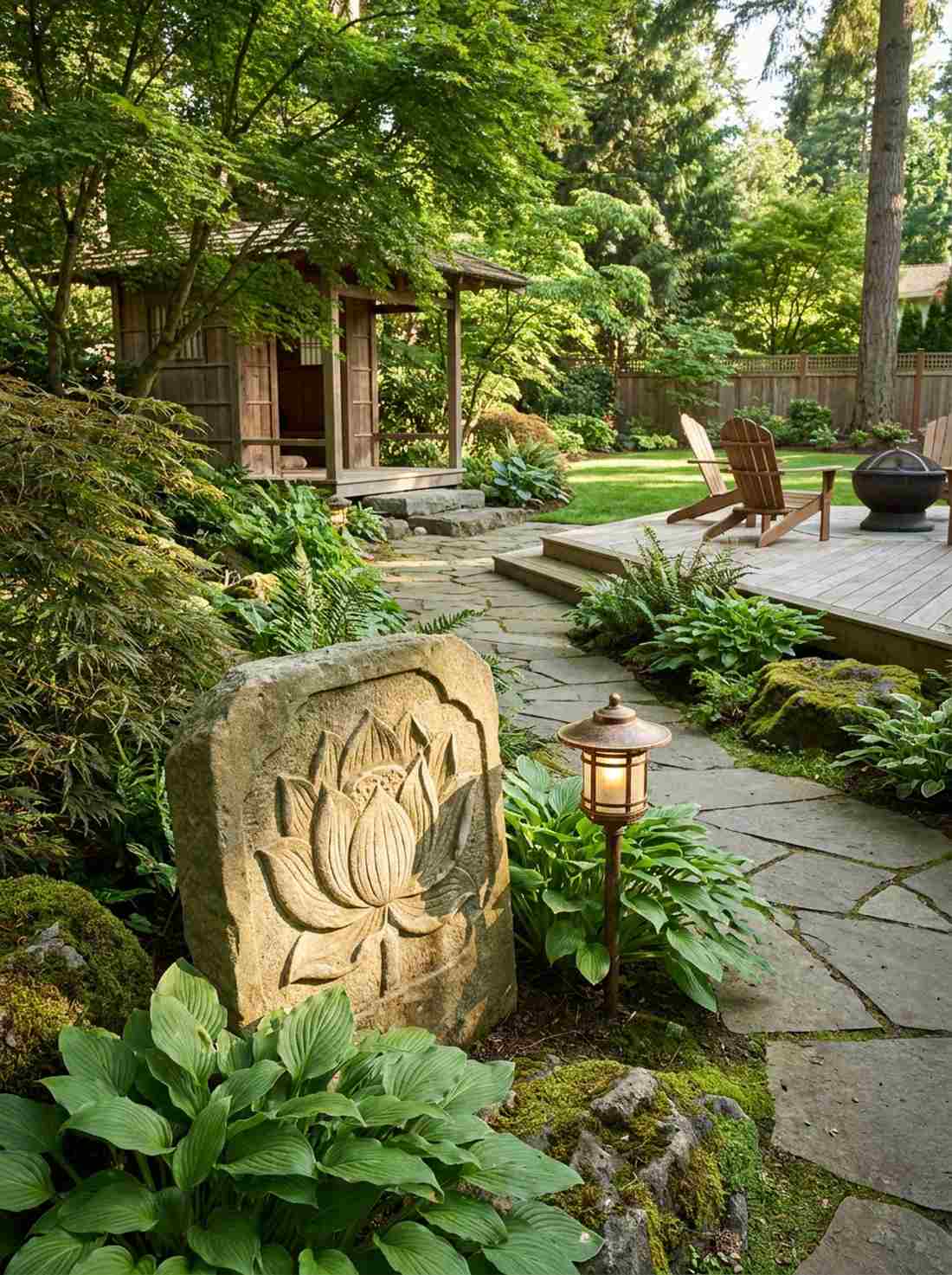 lotus carved yuunoki style