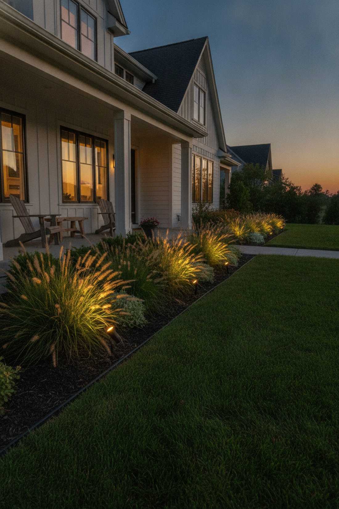 low wattage shrub uplighting