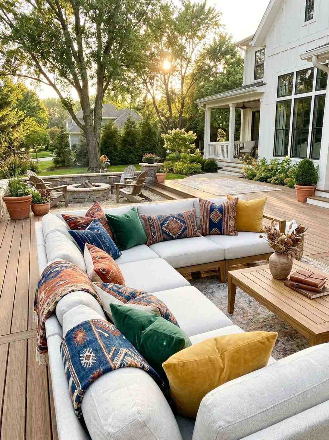 modular seating with mix match pillows