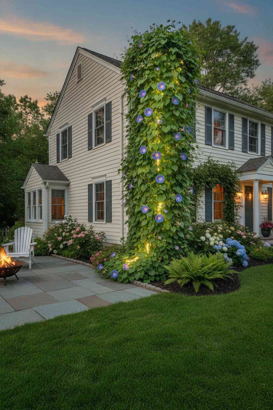 morning glory downspout columns