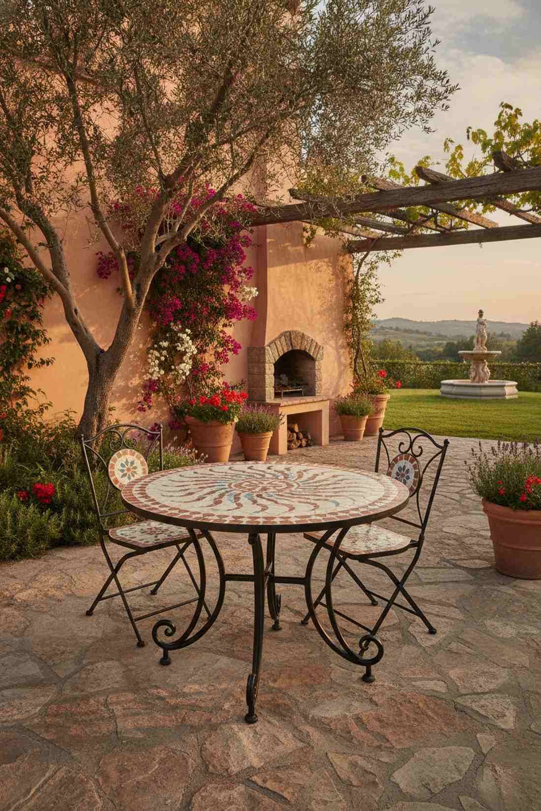 mosaic tile bistro set