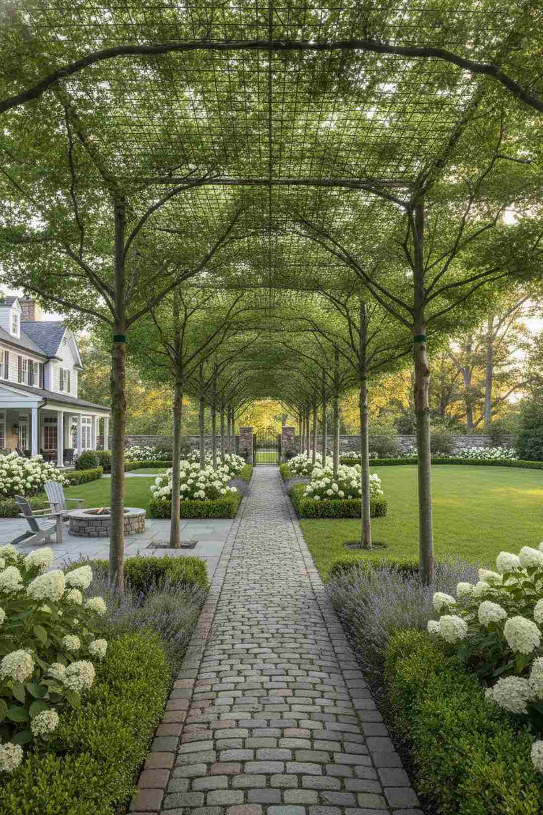 pleached tree allees