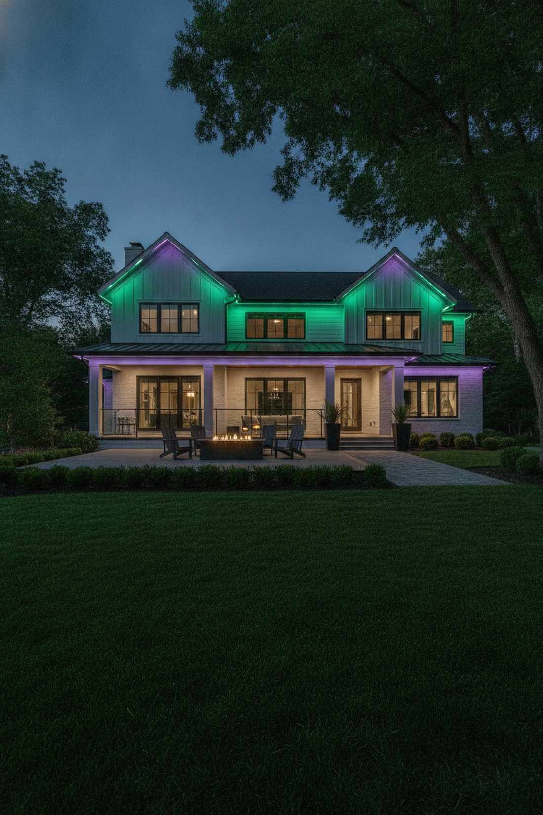 programmable roofline accent lighting