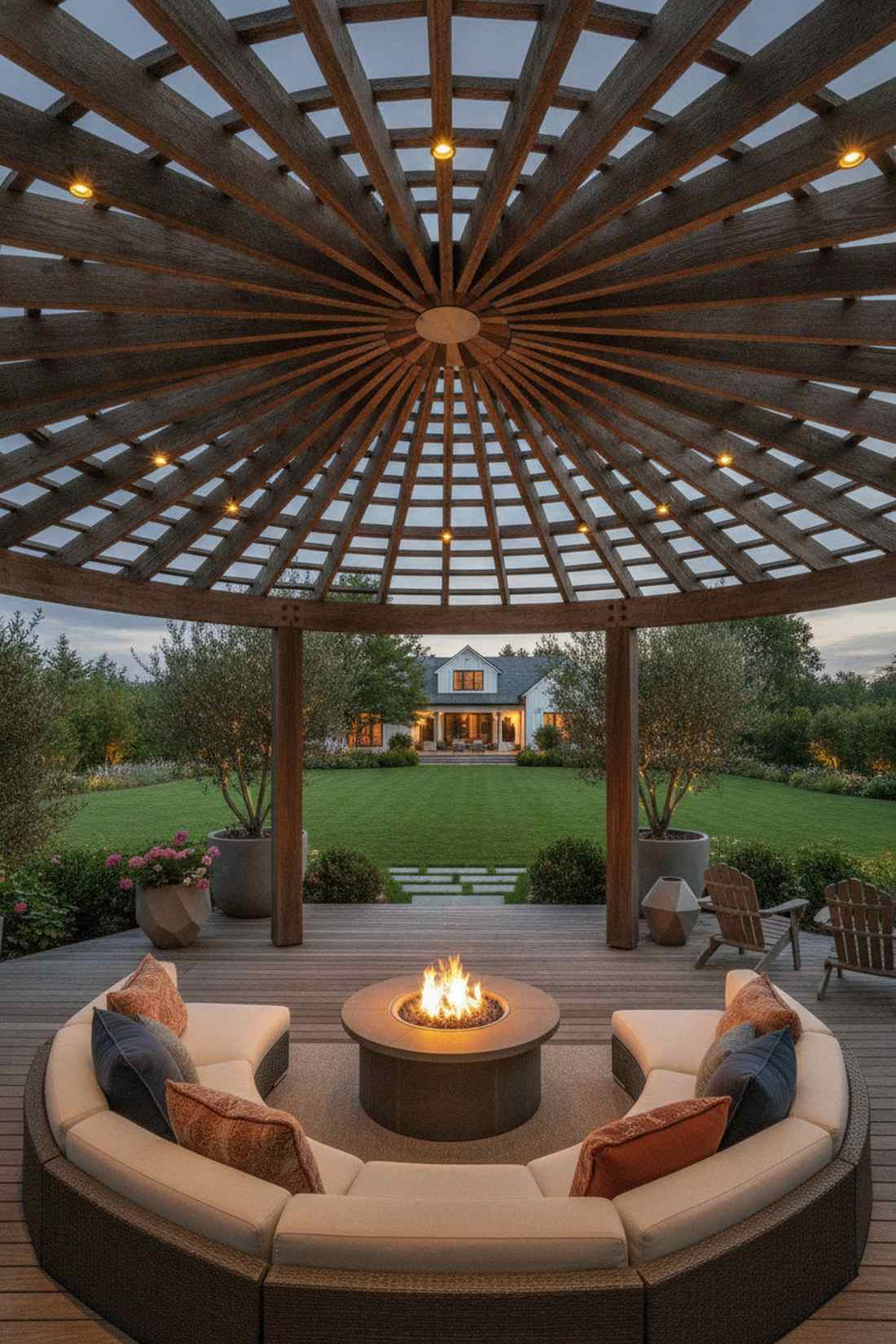 radial spoke downlighting