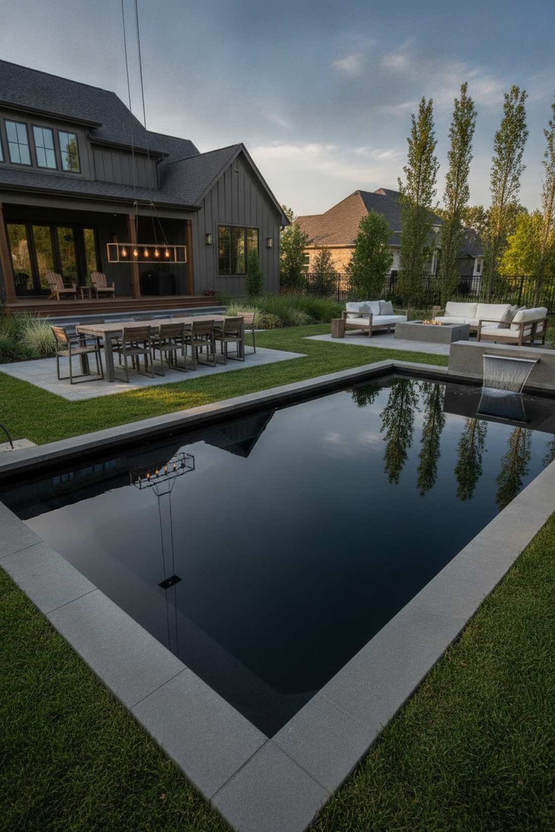 rectangular reflecting pool