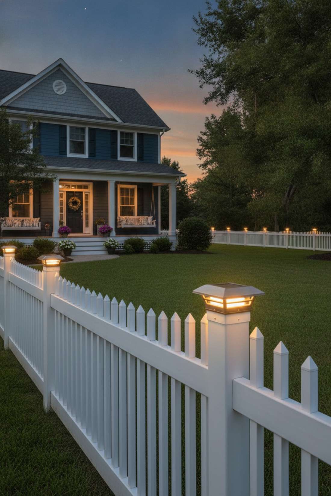 solar post cap lights