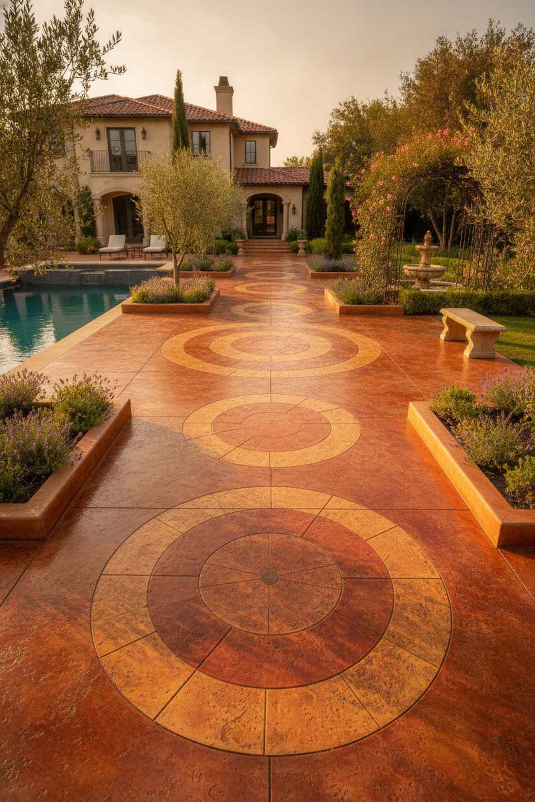 stained concrete color wheels