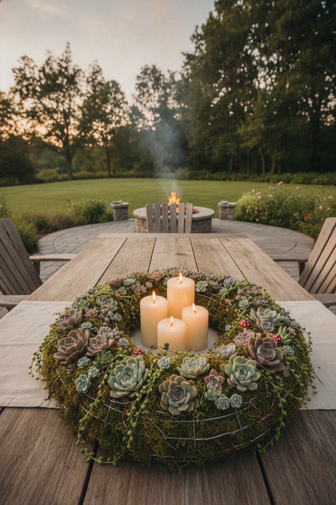succulent wreath centerpieces