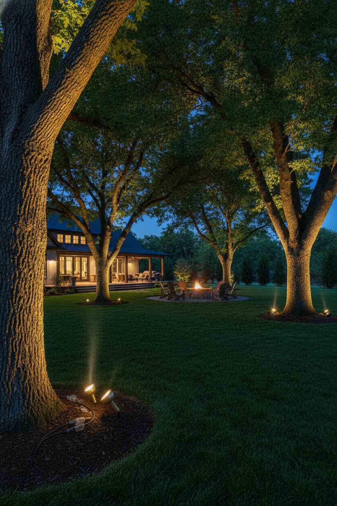 tree canopy uplighting