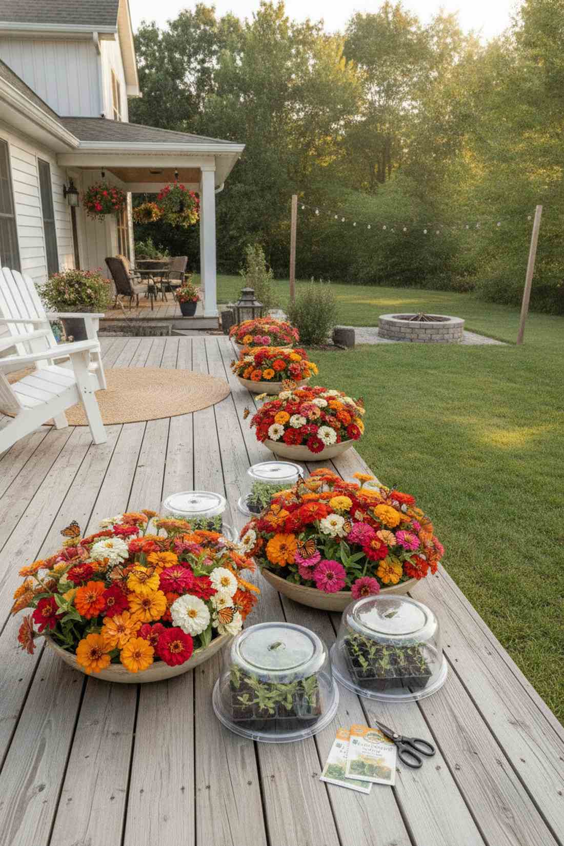 zinnias